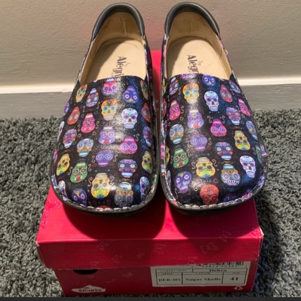 Alegria Debra sugar skull clog